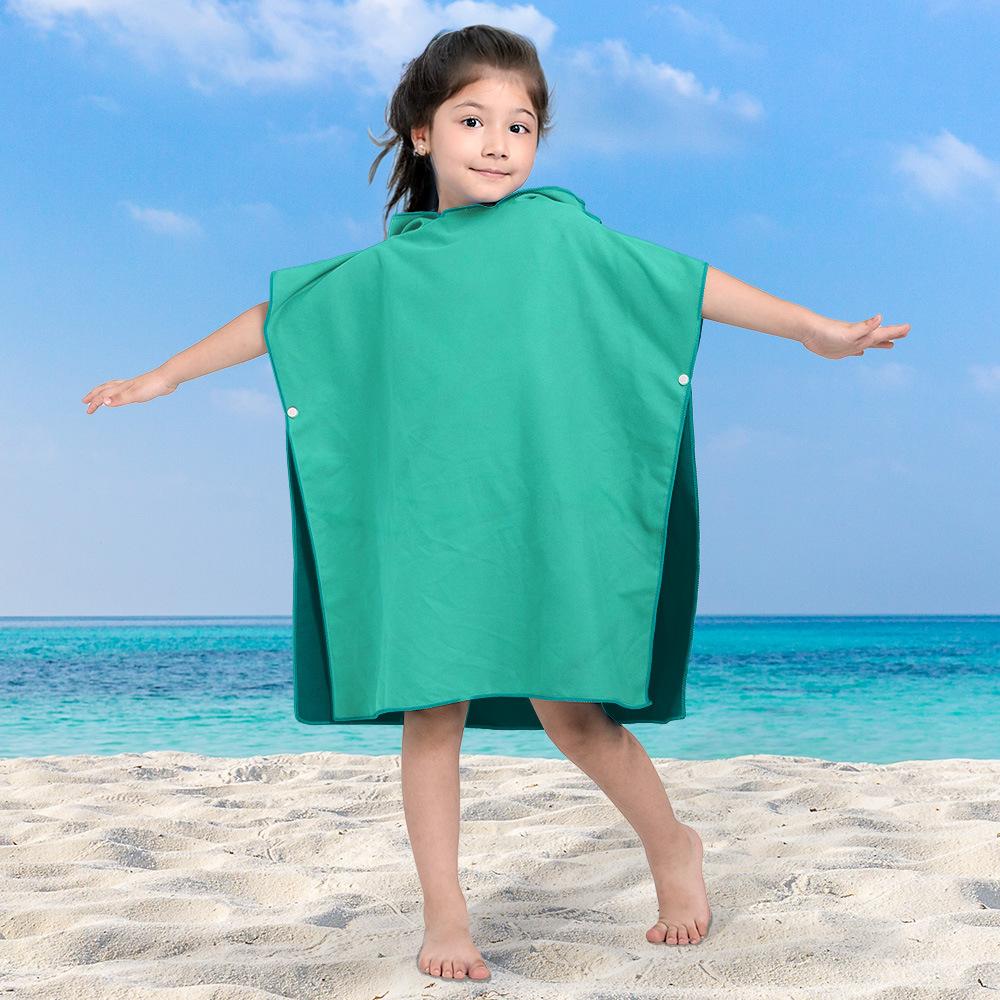 Capa para niños de terciopelo de doble cara de color sólido color celulosa ultrafina color natación cambio de ropa capa absorbente venta directa multicolor opcional