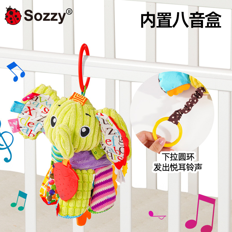 新しい sozzy ベビー 0-1 歳ベッドトレーラーぶら下げオルゴールベル新生児ぬいぐるみ早期教育おもちゃ卸売|undefined