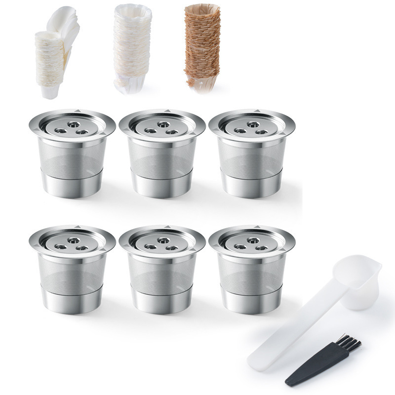 iCafilas recycling Ninja coffee machine stainless steel 3 holes K cup coffee capsule cup with filter paper cup iCafilas recycling Ninja coffee machine stainless steel 3 holes K cup coffee capsule cup with filter paper cup