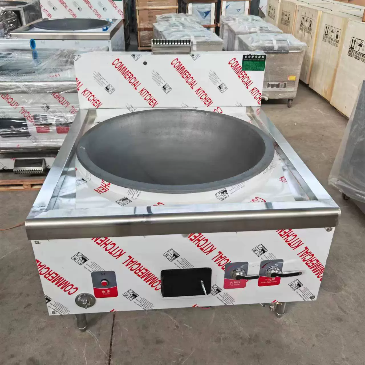 厂家批发不锈钢猛火大锅灶酒店食堂商用大型不锈钢燃气大锅灶