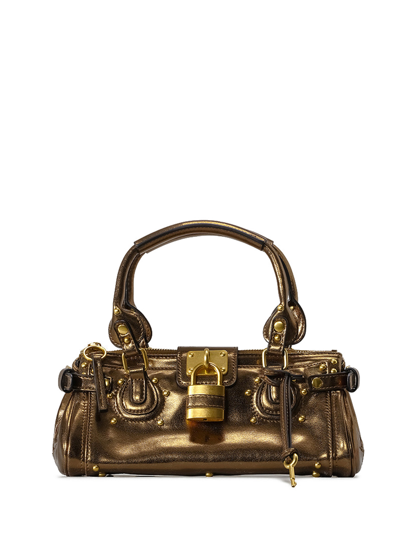 Brand retro handheld lock, purse, shoulder bag