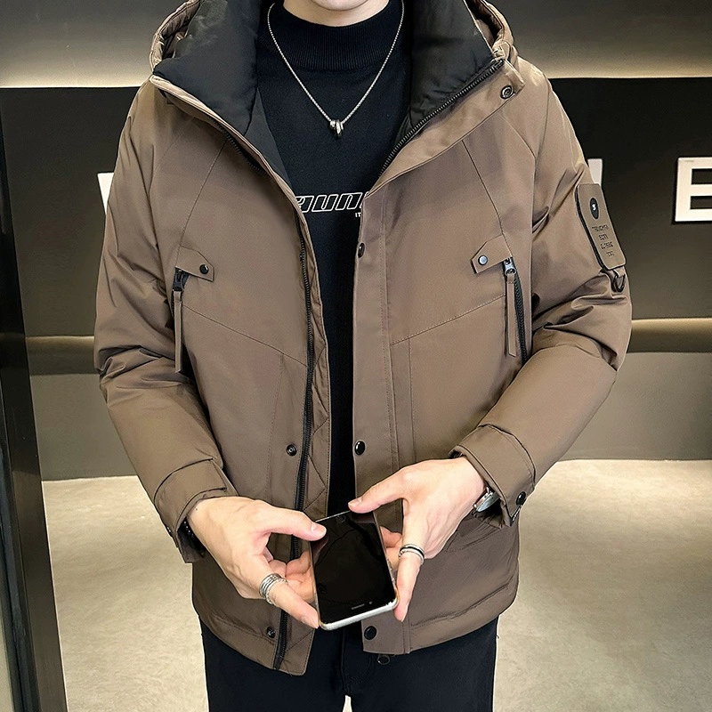 Новый трансграничный зимний пуховик белой утки может быть открыт для теплых пар с капюшоном