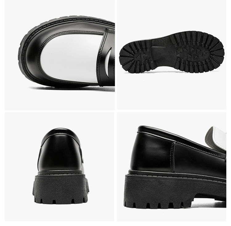 Chaussures Derby tendance pour homme ShoeVault, automne, style britannique décontracté, semelle épaisse et élégante, style rétro, rehaussantes, en cuir._voghion.com