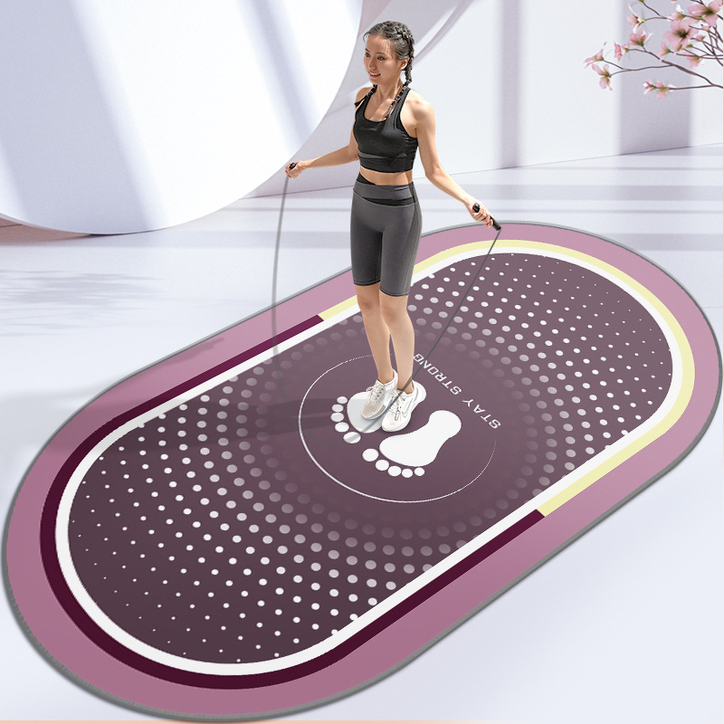 Salto de la cuerda alfombrilla insonorizada colchoneta de absorción de golpes colchoneta de yoga grande engrosada alfombra deportiva de interior antideslizante gimnasio mudo en casa