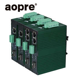 aopre(欧柏互联)工业级千兆网络串口光纤转换器开关量多业务光端