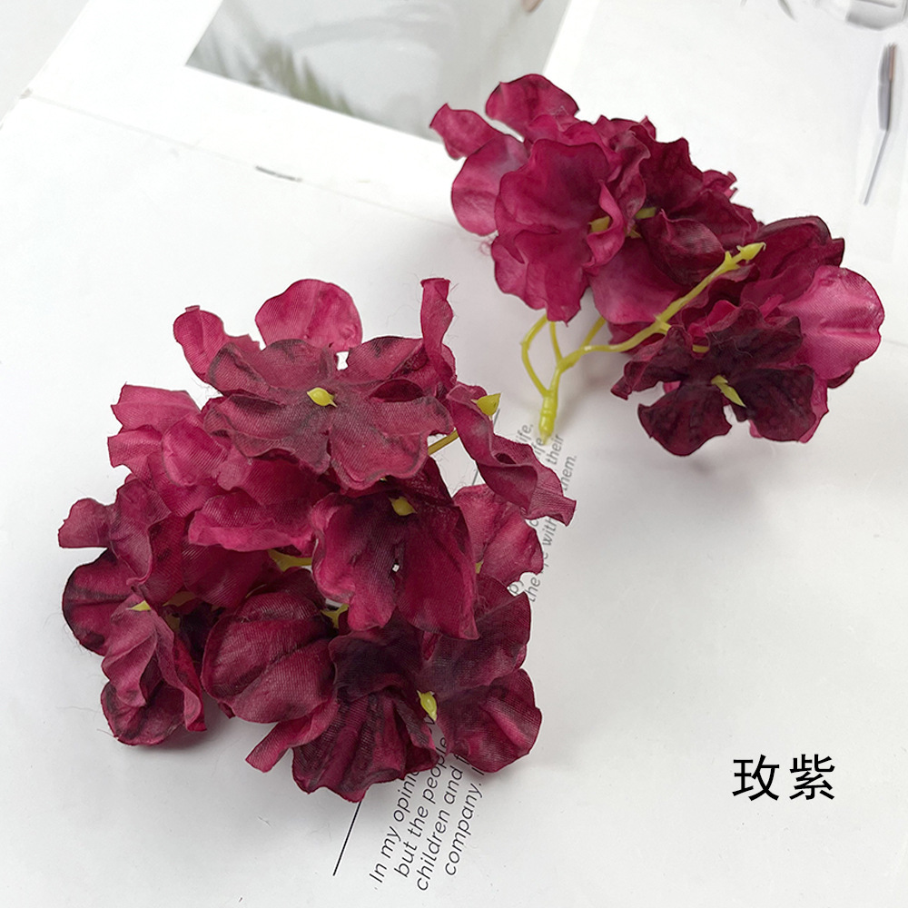 Retro horneado bordes horneados flores falsas DIY fuego horneado flores hechas a mano tocado guirland caja de regalo accesorios muros de hortenas