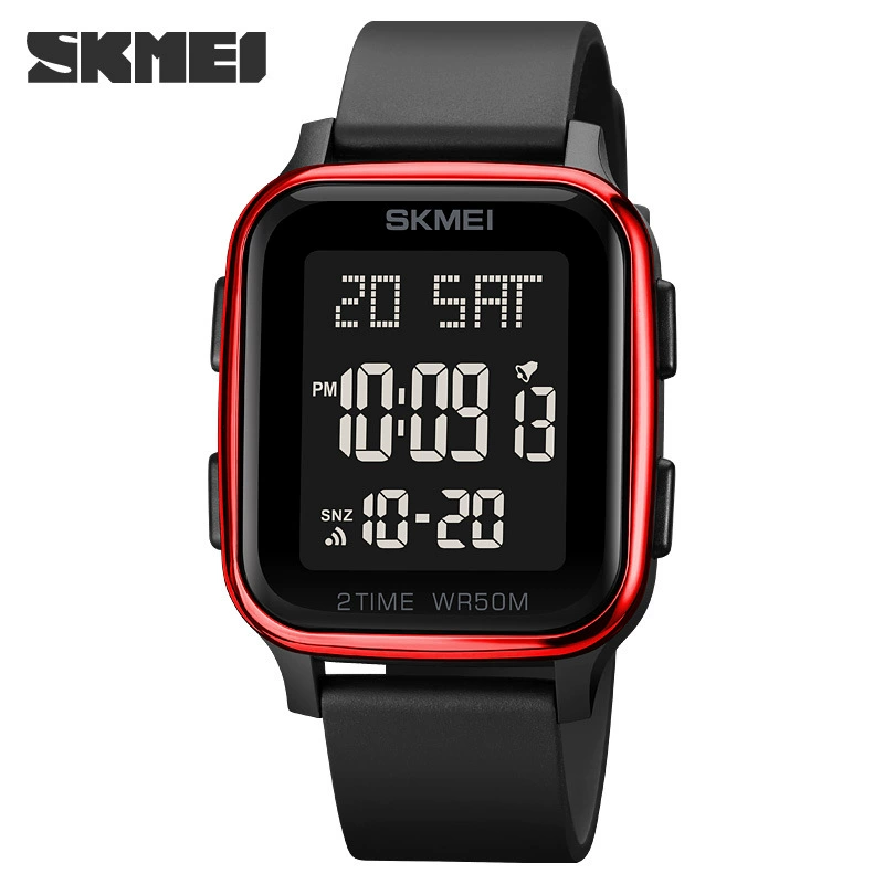 Men's sports fashionable square waterproof electronic trend digital watch