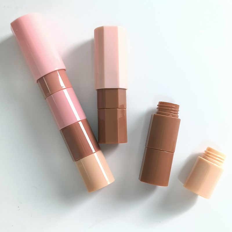 KH011跨境 多层眼影笔高光卧蚕笔 四节眼影棒 口红管润唇膏空管壳