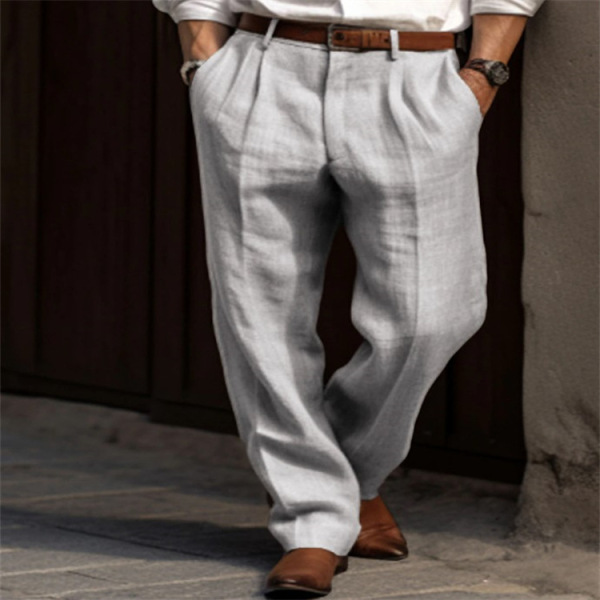 Solid color comfortable breathable casual fashionable trousers