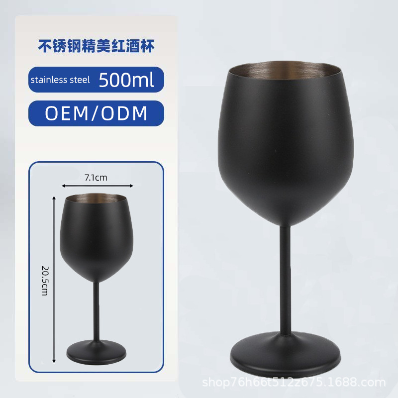 304 acero inoxidable tazas de vino de fiesta familiar de alto valor de lujo tazas de alto logotipo imprimible de vino