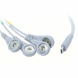 一拖四电极扣线 Micro USB 理疗导线 4.0 母扣ECG连接线 厂家打样