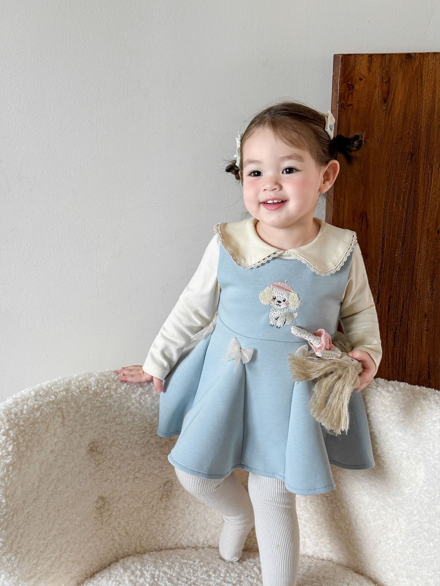 Vestido formal tipo colete para bebés e meninas_voghion.com