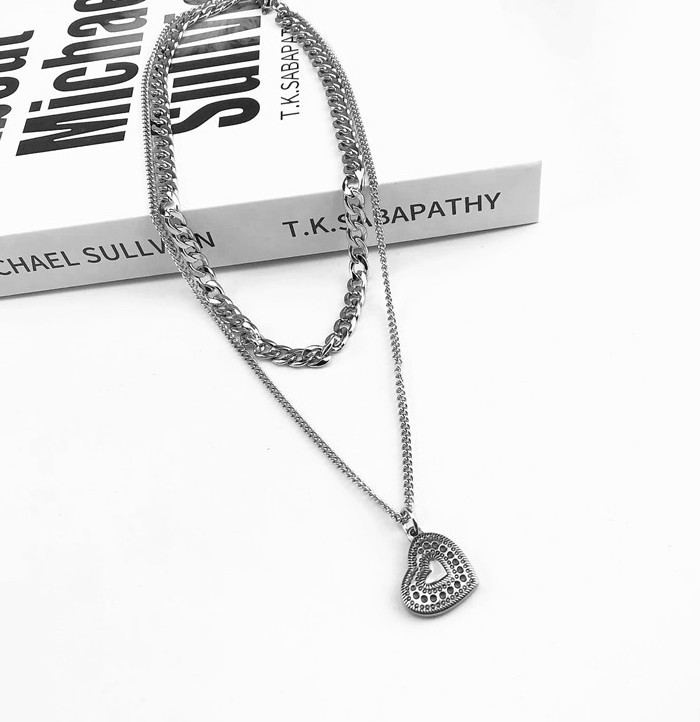 Collana in titanio carina, dolce e fresca, felpa con cappuccio di lusso leggera da donna con clavicola, catena per maglioni, gioielli in acciaio inossidabile,_voghion.com