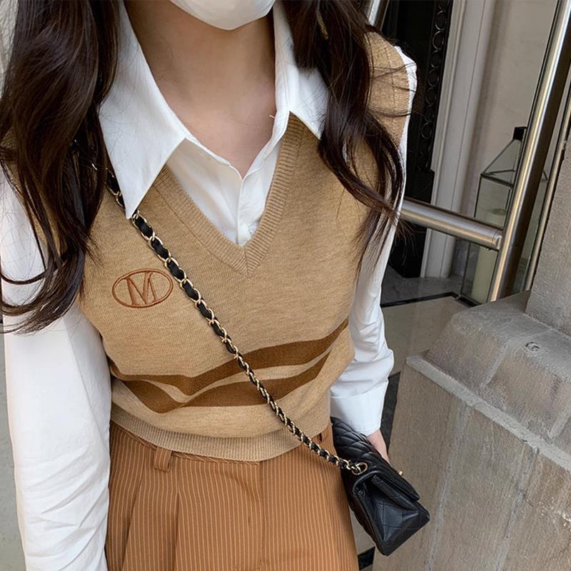 브라운 싱글 조끼