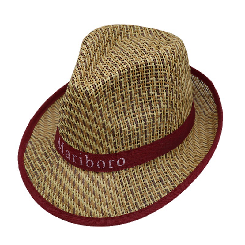 Cappello da cowboy vintage uomo in paglia a tesa larga per mare_voghion.com