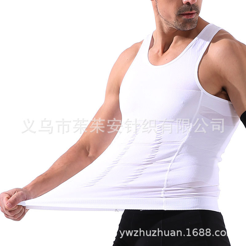 Factory direct new chest muscle vest seamless breathable sports men's body-shaping clothing compression abdominal body-shaping vest T