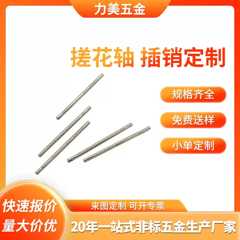 厂家定制304不锈钢紧固轴圆柱插销轴玩具固定销搓花轴合页转轴