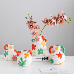 蜀門シンプルモダンセラミック装飾ドライフラワー花瓶リビング玄関テーブル水培花器テーブル置物