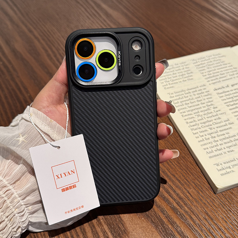 适用苹果17Pro手机壳碳纤维iphone16Promax手机壳磁吸新款创意大视窗15Pro镜头保护壳肤感男14PM手机套13外壳|undefined