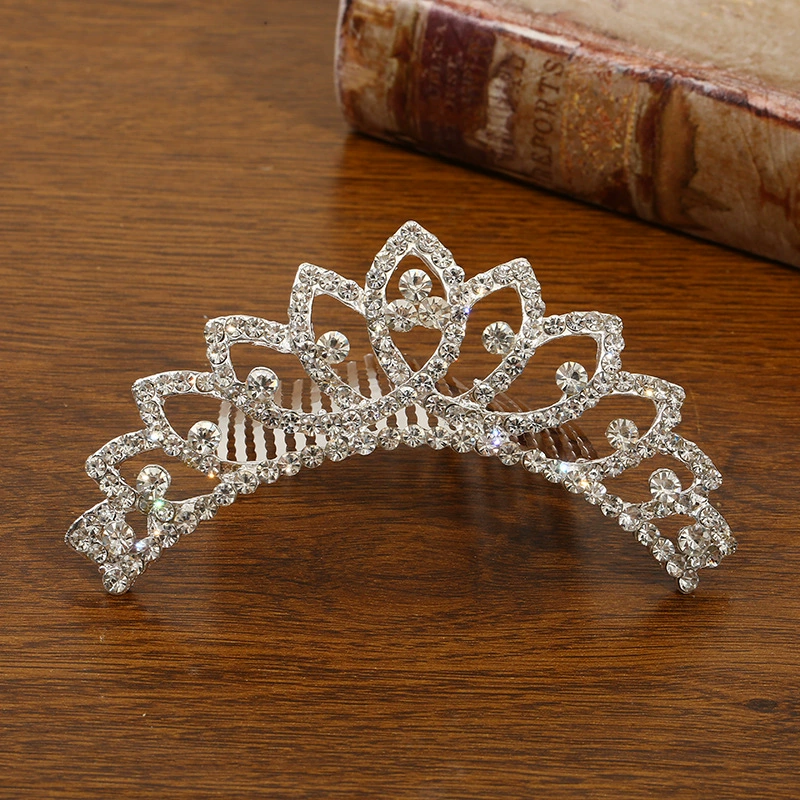 Детская металлическая тиара princess, блестящие стразовые ободки для волос, подарок на день рождения, несколько стилей