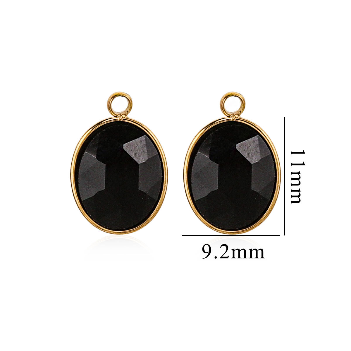 Joyas hechas a mano de bricolaje transfronterizas accesorios de acero inoxidable colgante collar de cristal ovalado pendiente colgante colgante