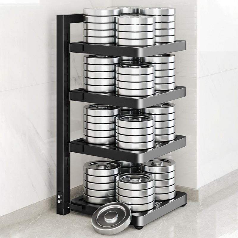 Estante de almacenamiento multicapa de cocina para gabinete multifuncional doméstico bajo fregadero para utensilios de cocina estante de almacenamiento de estante de panela en capas
