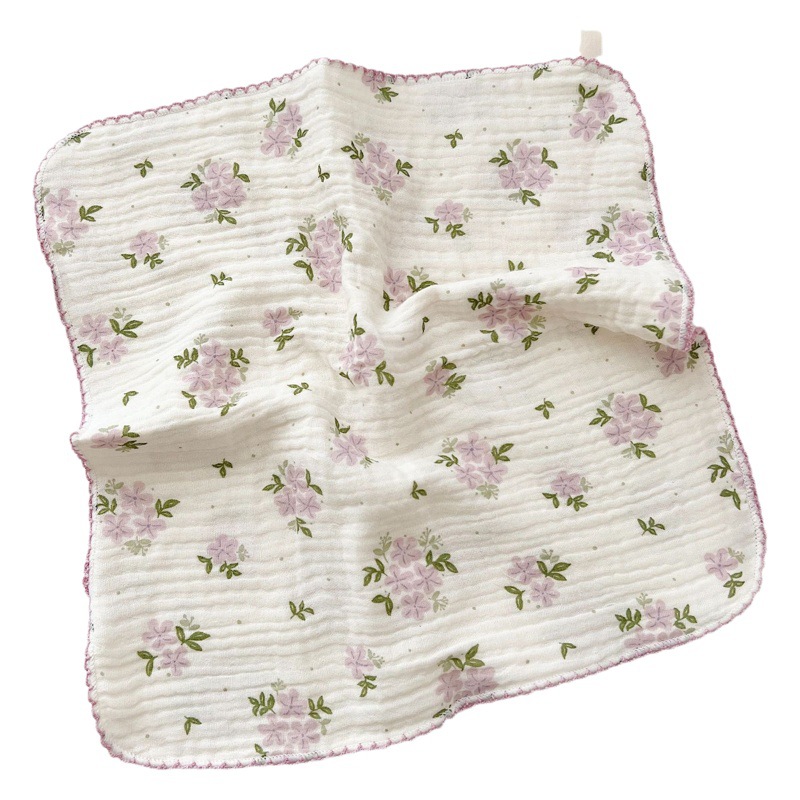 Cartoon class A ins small square towel Children Baby absorbent face towel face towel small towel pure cotton gauze soft skin-friendly