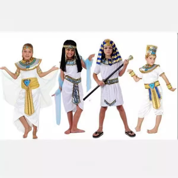 Оптовый карнавал на Хэллоуин детский маскарадный костюм Cleopatra египетский фараон королева костюм