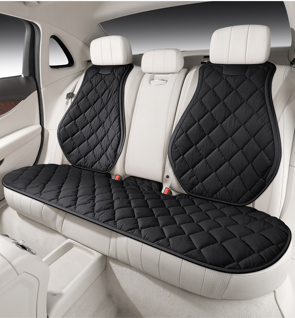 Car Seat Cushion Winter Plush Fabric Seat Pad Car Seat Mat Interior Accessories High-End Decoration Warm Seat Cover Simple