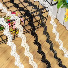 天缘刺绣花边宽2cm纯棉花朵水溶条花童装女装衣服装饰蕾丝辅料