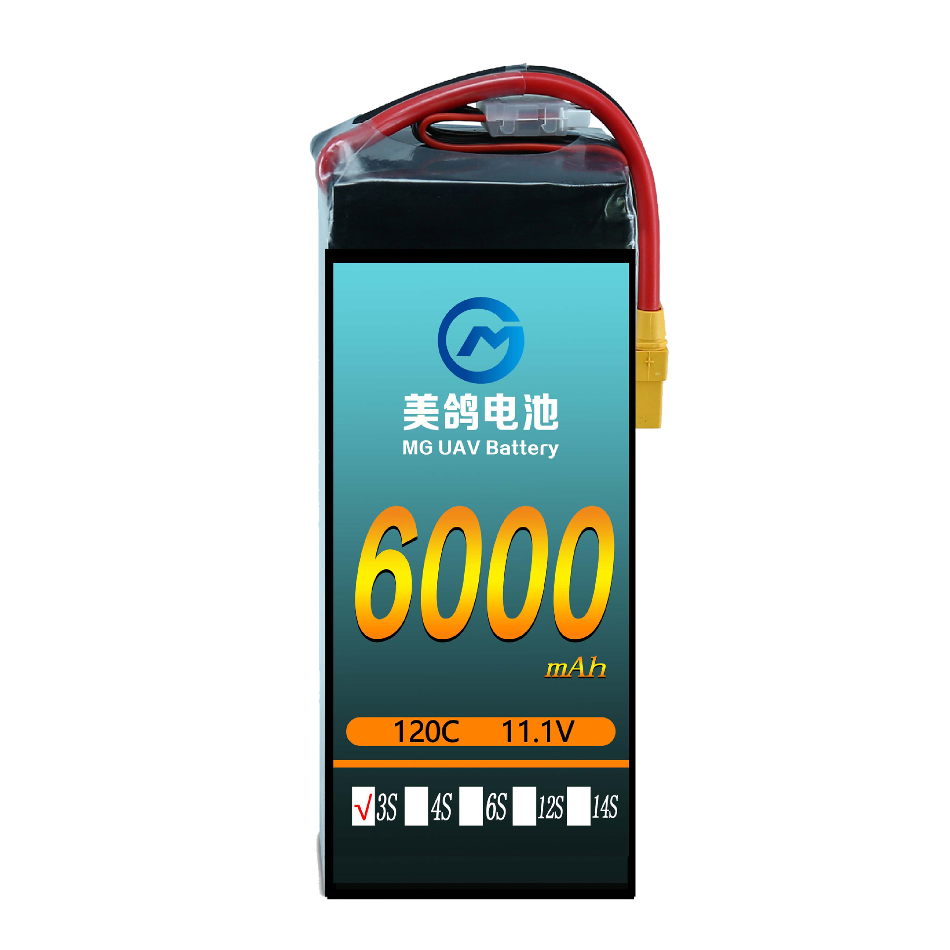 MG美鸽电池FPV电池6000mah3S 35C-120C高倍率穿越机电池固态电池