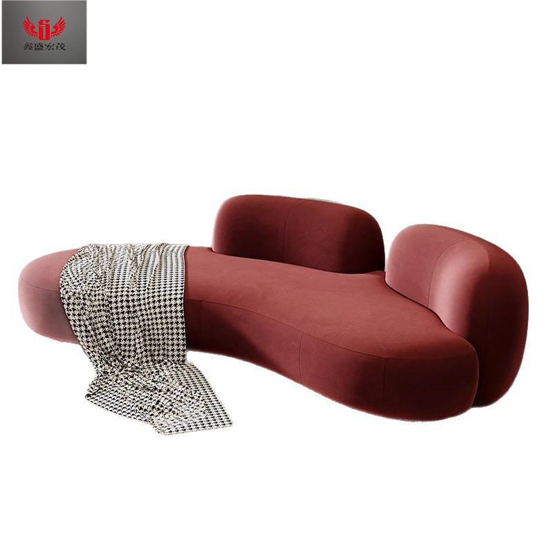 Tejido creativo sofá minimalista arco pequeño tipo de casa estilo crema salón de belleza tienda de ropa apartamento residencial café