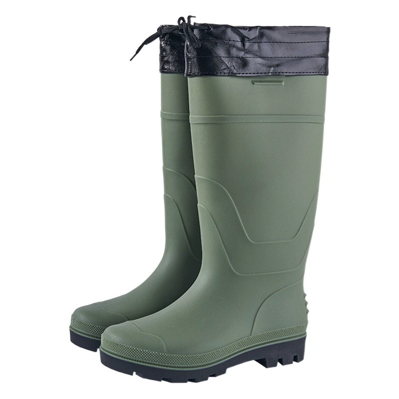 Фабрика прямых продаж водная обувь для защиты труда резиновая обувь высокая труба теплая дождевая обувь водная обувь оптовая матовая нескользкая и износостойкая рыболовная водная обувь
