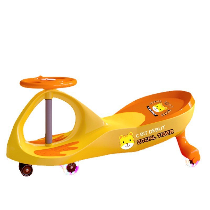 Niños andadores deslizantes 1-3 años, niños y niñas, sin pedales, anti-vuelco, polea de cuatro ruedas, torsión, coche al por mayor