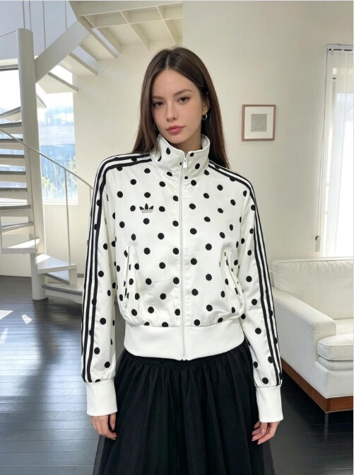 European and American Cross-Border Foreign Trade 26Ss Spring New Striped Polka Dot Stand Collar Jacket Women's Slim Fit Sports Sun Protection Jacket European and American Cross-Border Foreign Trade 26Ss Spring New Striped Polka Dot Stand Collar Jacket Women's Slim Fit Sports Sun Protection Jacket