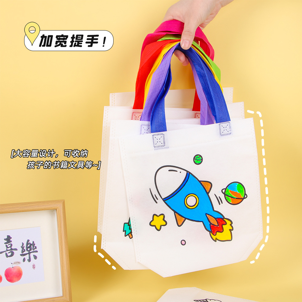 Bolso de graffiti de pintura de bricolaje hecho a mano para niños