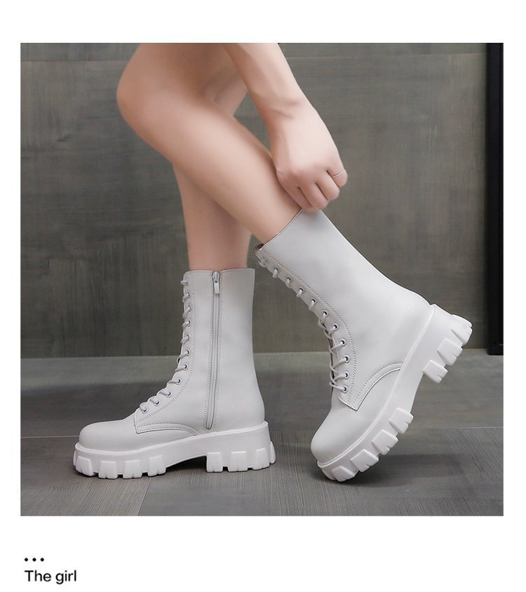 Hoge martin boots met veters voor dames lederen motorlaarzen_voghion.com