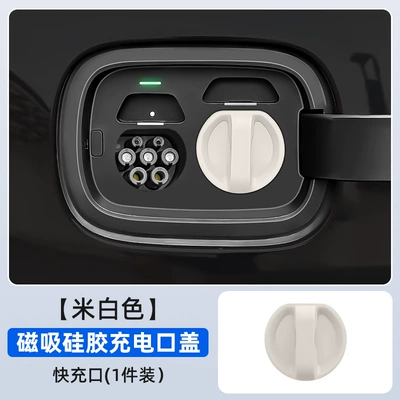 Tank cap Charging Head Protective Cover, Magnetic - fast-charging-off-white-large-cover
