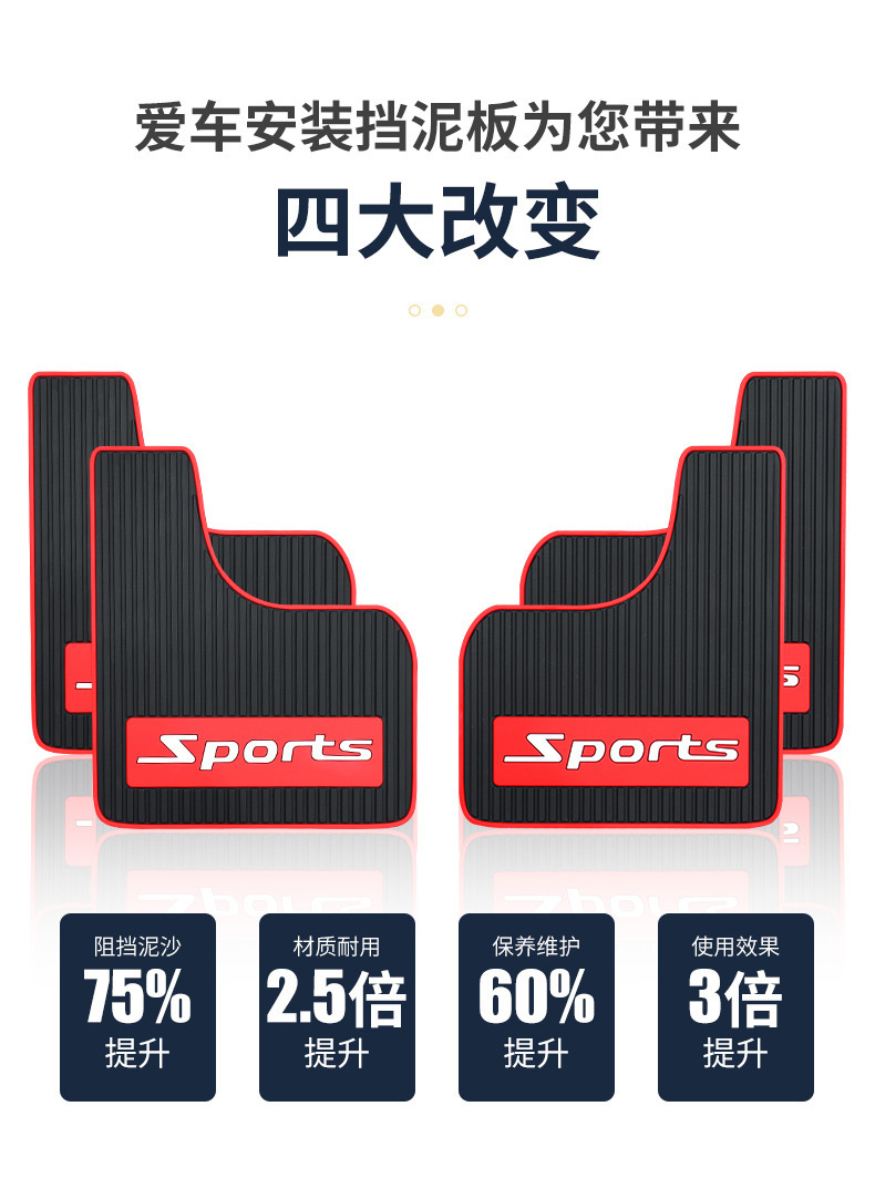 Cross-Border Hot-Selling Product: Universal Ultra-Soft Rubber Widened and Thickened Mud Flaps for Car Tires, Suitable for Off-Road Vehicles