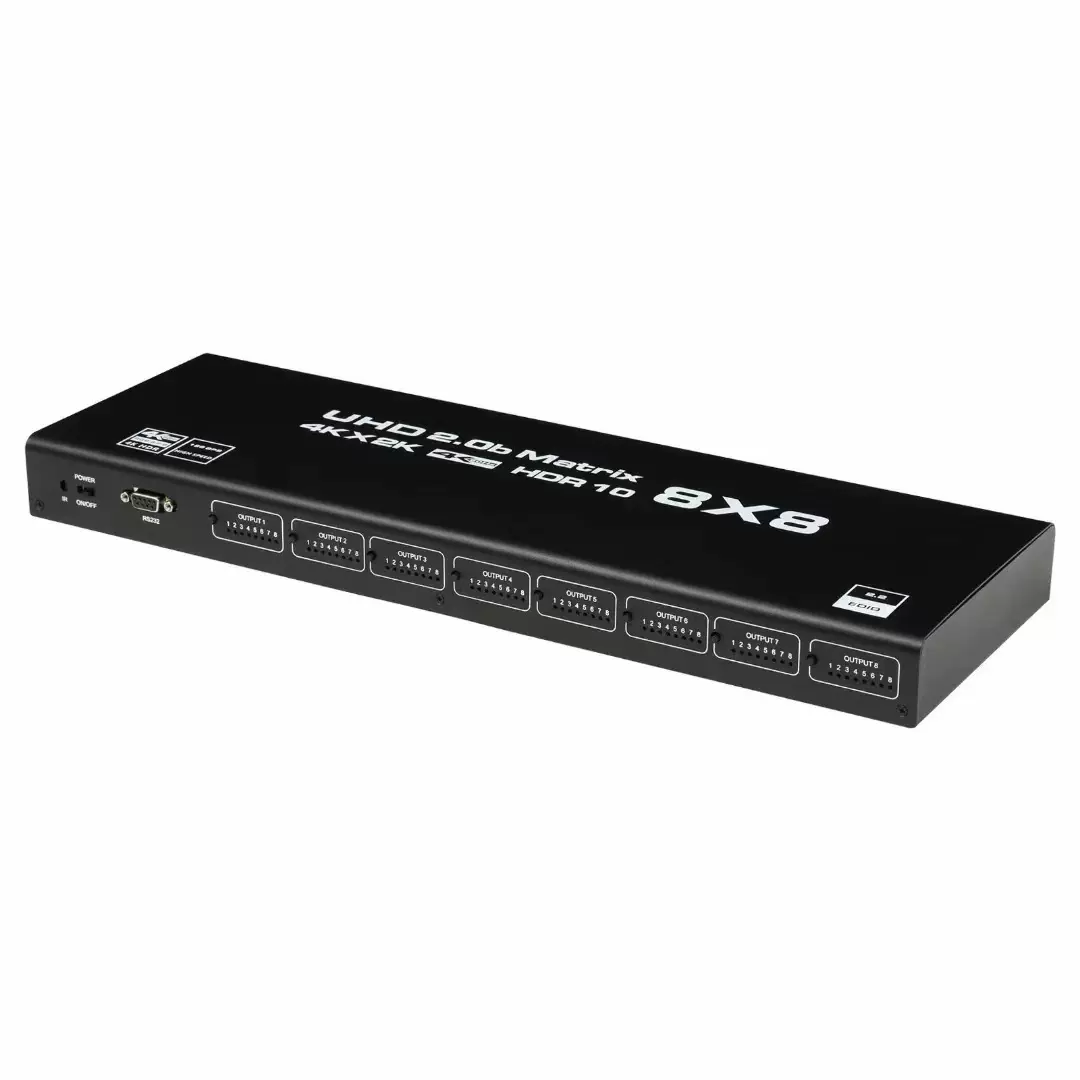 HDMI2.0高清数字矩阵4K60八进八出8进8出8X8矩阵HDCP2.2破解器