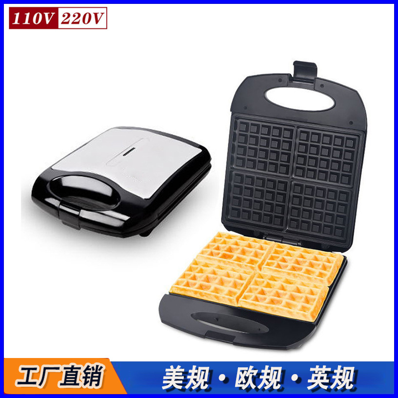 110V UE Waffle Maker multifuncional para el hogar, tostadora, tostadora, máquina de desayuno