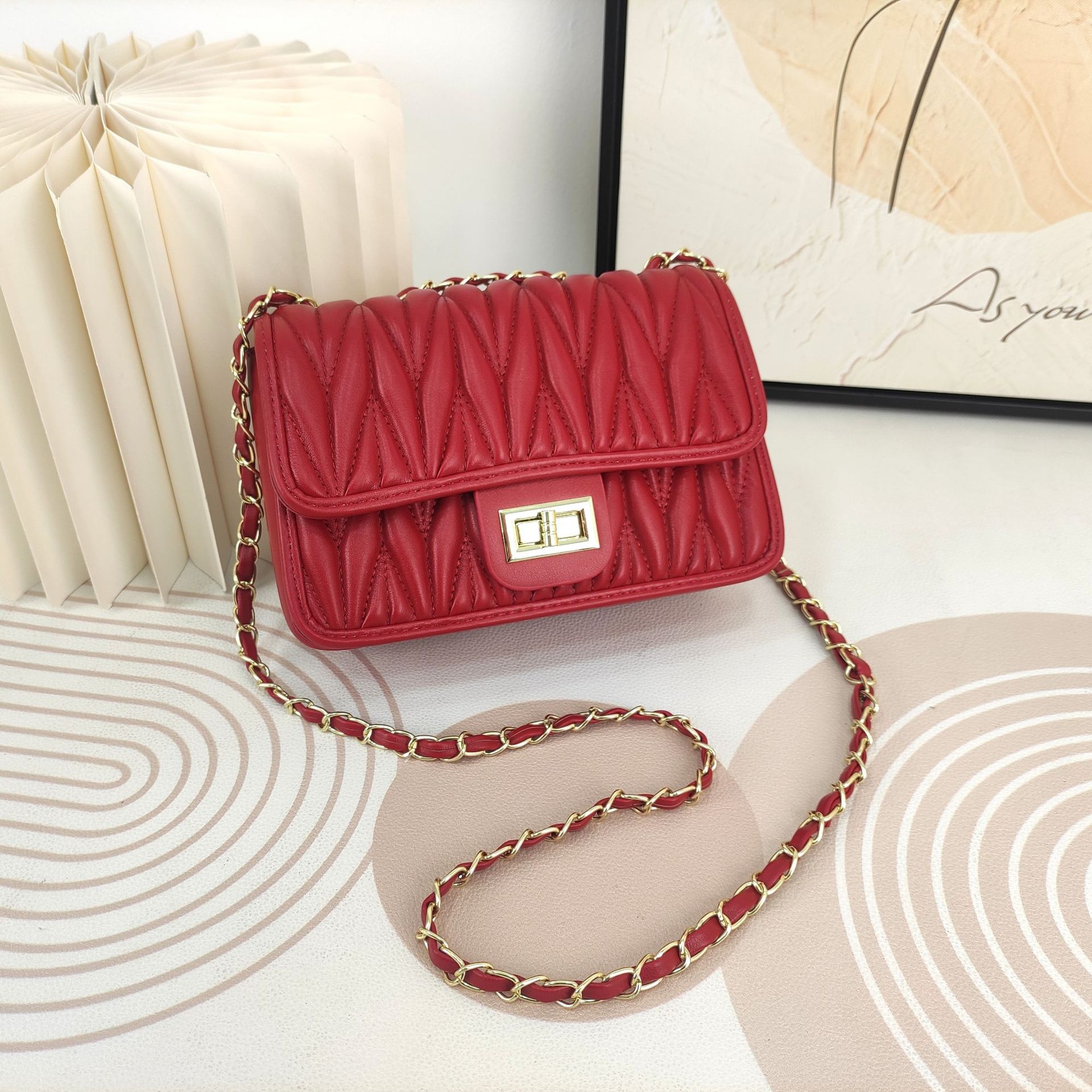 2025 verano nuevo estilo de cadena de viento fragante bolsos pequeños bolsos de mini bolsos de hombro bolsos mochilas