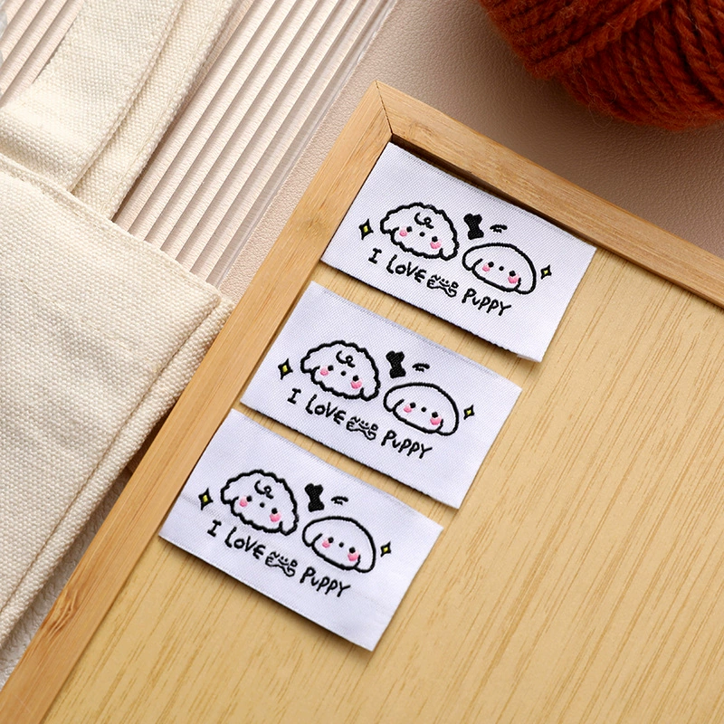 Креативная ручная ткань с логотипом мультфильма милый щенок с логотипом