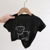 Children's summer short sleeve T-shirt for boys for leisure, Korean style, children's clothing