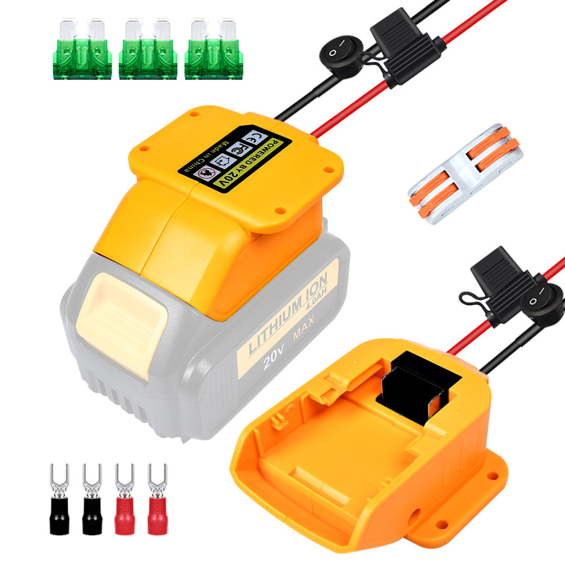 Dewal Battery Converter Is Compatible with 18/20V Power Tool Lithium Batteries DIY with Wired Connection Adapter Dewal Battery Converter Is Compatible with 18/20V Power Tool Lithium Batteries DIY with Wired Connection Adapter