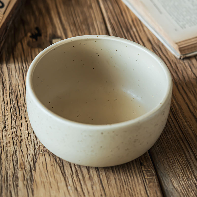 Tacos de ensalada de cerámica brillante de estilo japonés, tazón de fideos más grueso, tazón de cubiertos domésticos, tazón de desayuno retro, tazón de verduras, tazón de sopa