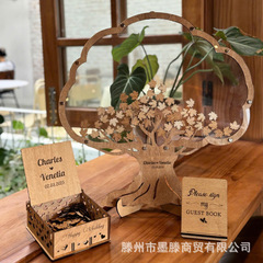 田舎風家族樹結婚式客サイン帳イベントパーソナライズ結婚式標識結婚式装飾装飾品