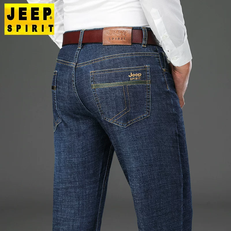 Демисезонные брюки JEEP SPIRIT, свободные прямые джинсы, универсальные штаны, свободный прямой крой