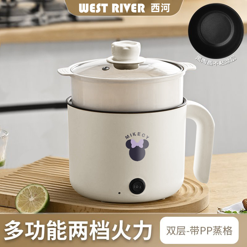 쌀백미 1.8L 특대형 찜통이 포함된 단일 냄비 [눌어붙지 않는 내솥] 튀김 및 조림에 적합 - 누수 방지 기능이 업그레이드됨