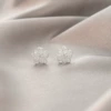 8# double layer hollow flower earrings